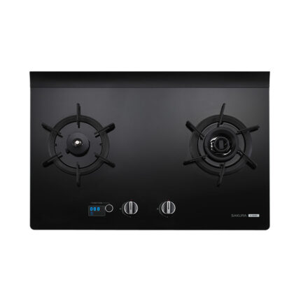 【含標準安裝】【SAKURA櫻花】智能雙炫火二口玻璃檯面爐 黑玻 G2928GB
